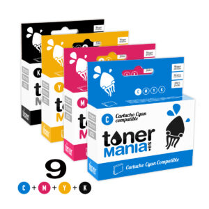 Pack 9 cartuchos T0591 + T0592 + T0593 + T0594 + T0595 + T0596+